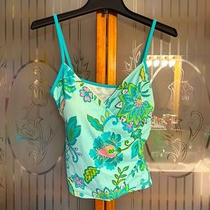 Beach Bay tankini top and matching bottoms size 12